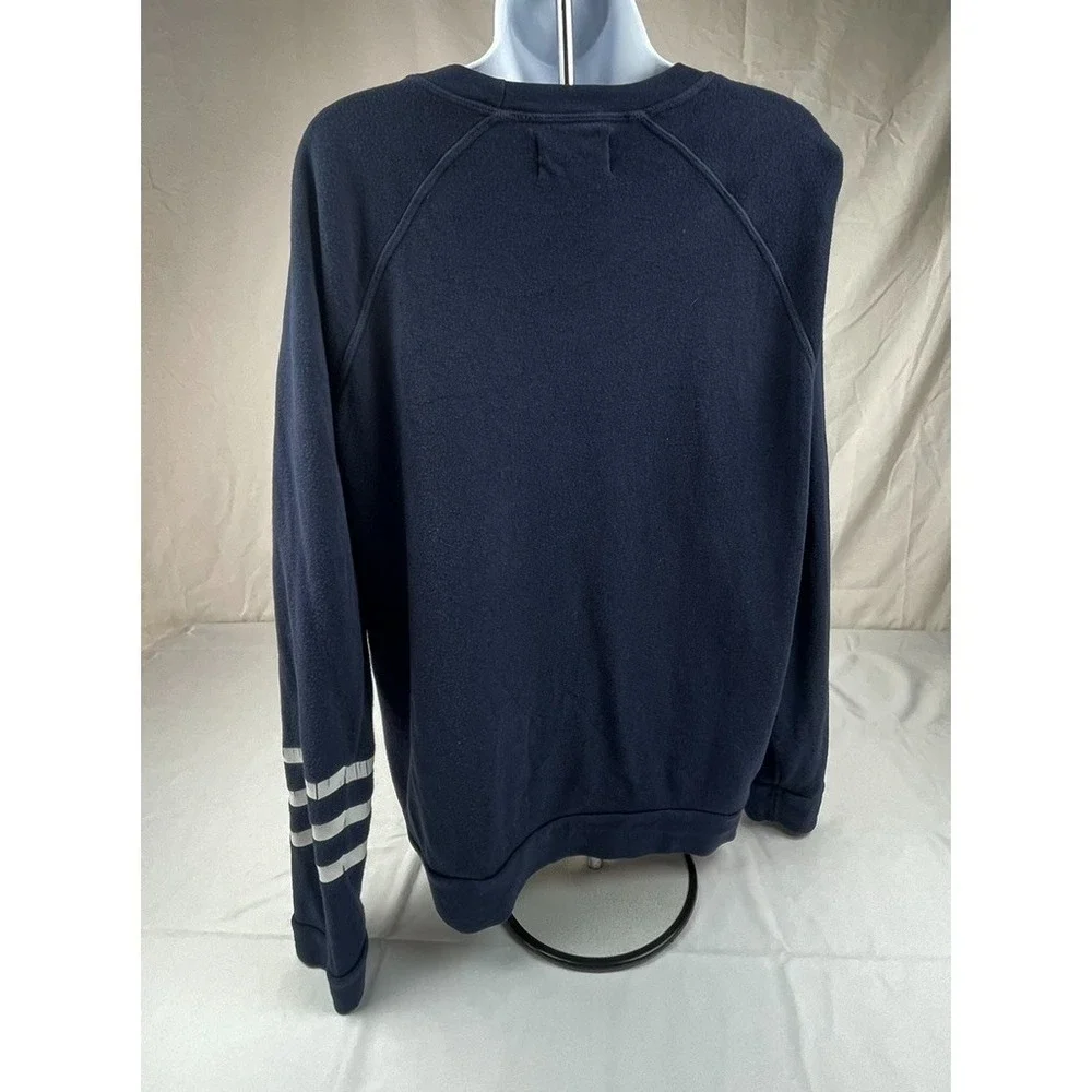 SOL ANGELES SWEATSHIRT XL NAVY CREWNECK PULLOVER STRIPE SLEEVE MAFE IN USA